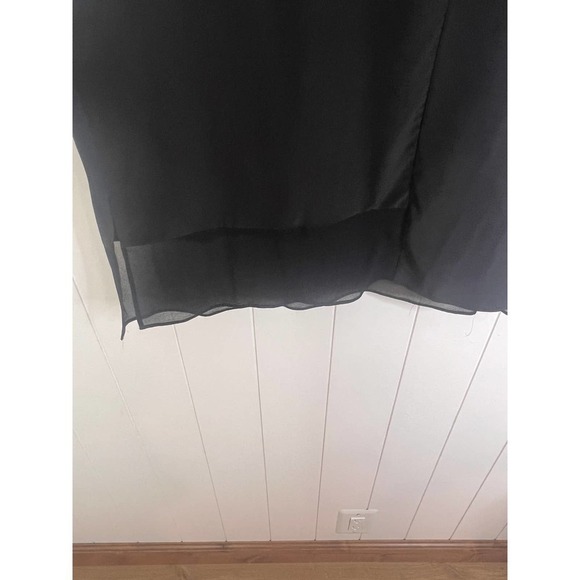 Aritzia Wilfred 100% Silk Black‎ Mini Dress SZ M - Picture 9 of 11